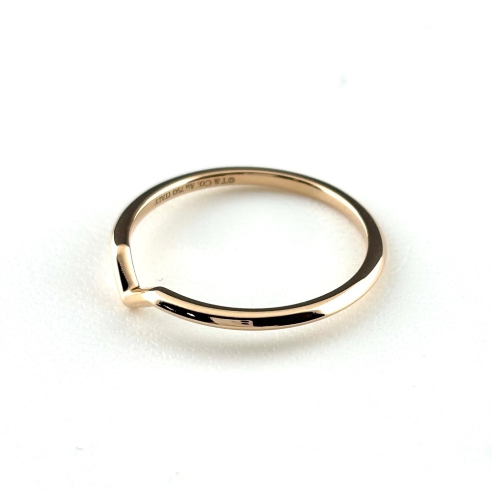 Tiffany & Co. V-Band Ring, Pink Gold (Pg), 750, Women's Ring View 2